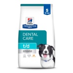 Hill's Prescription Diet t/d Dental Care Chicken Flavor Dry Dog Food, Veterinary Diet, 5 lb. Bag