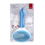 Depets Self Cleaning Slicker Brush, Dog Cat Bunny Pet Grooming Shedding Brush - Easy to Remove Loose Undercoat, Pet Massaging Tool Suitable for Pets with Long or Short Hair - Image 2
