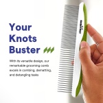 Dog & Cat Comb – Removes Tangles, Knots, and Matted Fur – Grooming Tool with Stainless Steel Teeth and Non-Slip Handle – Best Pet Hair Comb for Home Grooming Kit – Includes eBook Guide - Image 7