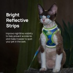Cat Harness and Leash Set, Step-in Escape Proof Adjustable Vest Harness for Small Medium Large Cats, Lightweight Soft Breathable Reflective Kitten Harness for Walking Travel, Camping(Hawaii Green, XS) - Image 5