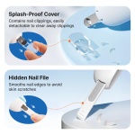 Potaroma Cat Nail Clipper with Adjustable 3-Size Trimming Hole & Hidden Nail File | Safe Toenail Trimmer for Kittens & Indoor Cats | Anti-Splash Claw Cutter for Grooming (Blue) - Image 3