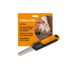Fiskars Pet Nail File, Cat and Dog Nail File, Contoured Shape & SoftGrip Handle for Smooth Finishing, 7.25”, Orange/Black