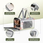 Pawaii Cat Carrier with ID Tag, TSA Airline Approved Soft Sided Collapsible Pet Travel Carrier, Portable Comfortable Convenient Foldable Cat Travel Bag - Image 5