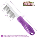GENPEPADO Grooming Comb for Dogs and Cats with Matted Hair, Detangling Pet Comb with Long and Short Stainless Steel Metal Fine Teeth for Removing Mats, Tangles, Knots & Loose Fur from The Undercoat - Image 6