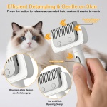 Diecallan Cat Brush cat grooming supplies Gently Removes Loose Undercoat Mats, Tangled Hair and Soothes Skin. Ideal for Long and Short Haired Pets. (White) - Image 4