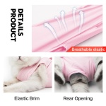 Cat Recovery Suit for Male and Female Surgical Post Surgery Soft Cone Onesie Shirt Clothes Neuter Licking Protective Diapers Outfit Cover Kitten Spay Collar(M, Pink) - Image 4
