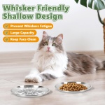 Petdream 4-Pack Stainless Steel Cat Food Bowls, Shallow Whisker-Friendly Non-Slip Silicone Base Metal Dishes, Easy to Clean Indoor Feeding Flat Plates for Cat, Kitten, Small Dog (6.7") - Image 7