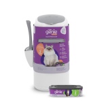 Litter Genie Style Pail Cat Litter Box Waste Disposal System for Odor Control Includes 1 Square Refill Bag