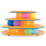 Catstages Tower of Tracks Cat Toy – 3-Level Track Tower with 6 Balls, Interactive Cat Toy for Indoor Enrichment