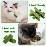 Hkpetie 30g Cat Grass Sticks, Delicious Cat Grass Teething Stick Edible Cats Chew Toy Cat Treats Snack for Teeth Cleaning and Hairball Removal - Image 2