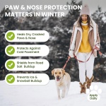 Lick-Safe Dog Paw & Nose Balm with Coconut Oil | Winter Road Salt & Cold Pavement Protector | All-Natural Moisturizer & Soother for Dry, Cracked Pads & Snout, Nose Butter for Bulldogs (60 g /2.1 oz) - Image 5