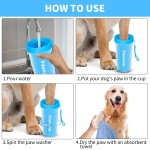 Professional 7 in 1 Dog Paw Cleaner for Dogs & Cats - Includes 1 Portable Paw Washer, 1 Bath Brush, 2 Dog Toothbrushes and 3 Absorbent Towels Note: Fits Paws 2.5 to 3.5 Inches Wide (Large, Blue) - Image 5