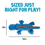 goDog Gators Squeaky Plush Dog Toy with Chew Guard Technology, Durable Fabric & Squeaker for Active Play, Blue, Large - Image 7