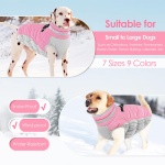 AOFITEE Dog Coat, Warm Dog Winter Coat for Small Dogs, Reflective Turtleneck Dogs Jacket with Harness Built in, Waterproof Windproof Pet Fleece Vest Snow Jacket for Cold Weather, Pink S - Image 3