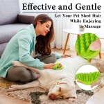 2PCS Dog Bath Brush Set | Adjustable Handle Dog Scrubber for Shampooing, Deshedding & Massaging, Suitable for Pets (Green Blue) - Image 5