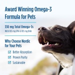 Nordic Naturals Omega-3 Pet, Unflavored - 180 Soft Gels - 320 mg Omega-3 Per Soft Gel - Fish Oil for Dogs with EPA & DHA - Promotes Heart, Skin, Coat, & Immune Health - Image 6