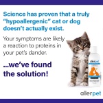 Allerpet Cat Dander Remover w/Free Applicator Mitt - Effective Cat Dander Remover - Anti Allergen Solution Made in USA - (12oz) - Image 5