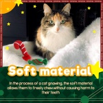 ALL FOR PAWS Christmas Cat Toys Happy Holiday Kitten Toys with Catnip, Crinkle Sound 2 Set Candy Cane Designs Kitty Toy - Image 6