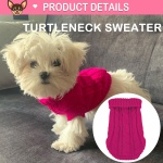 Kallfir's cutie XXS Dog Sweater, 2 Pieces Turtleneck Knitted Chihuahua Sweater Yorkie Teacup Dog Clothes Small Dogs Girl Winter Warm Sweaters Pet Cat Sweater Cold Weather Puppy Clothes XX-Small - Image 6