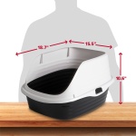 Arm & Hammer Rimmed Cat Litter Box with High Sides and Microban, Made in USA - Image 6