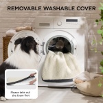 Bedsure Dog Beds Large Sized Dog - Comfy Flat Pet Beds with Removable Washable Cover, Orthopedic Egg Crate Foam Puppy Mat, Suitable for Pet Up to 65 lbs - Image 4