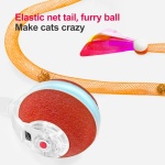 Jkanti Interactive Cat Toys for Indoor Cats,The 3rd Generation Agile Moving Cat Ball with Elastic Mesh Tail,Automatic Kitten Toys for Bored Indoor Adult Cats,Motion Activated (Orange) - Image 4