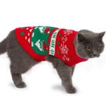 Stretchy Cat Christmas Sweater - 2 Packs Christmas Sweaters for Cats | Snug Winter-Ready Knit for Boy/Girl Cats & Kittens(Scarlet, Small) - Image 2
