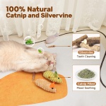 Potaroma Cat Toys: 3pcs Squeak Mice Interactive Catnip Silvervine Animals for Indoor Kittens - Dental Matatabi Cat Nip & Chew Exercise Toy for All Breeds & Species - Image 4