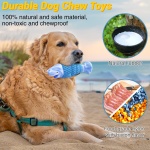 WinTour Tough Dog Toys for Aggressive Chewers, Indestructible Dog Chewers for Medium & Large Breeds, Squeaky Durable Chew Toys to Keep Them Busy, Reduce Boredom, Teeth Cleaning, Bacon Flavor - Image 6