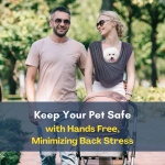 AnccoPlus Dog Carrier for Small Dogs, Front Facing Dog Carrier Sling, Hands Free Cat Sling, Size Adjustable, Reducing Back Pain, Soft Cotton, Premium Dog Sling Carrier (Regular, Charcoal Black) - Image 5