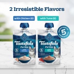 Blue Buffalo Tastefuls Purées Variety Pack, Natural Cat Food Complement, Resealable Twist Cap Pouches, Chicken and Tuna, 3-oz (12 Count, 6 of Each Flavor) - Image 9