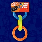 Nerf Dog 11.5in 3-Ring TPR Tug - Blue, Green & Orange - Image 3