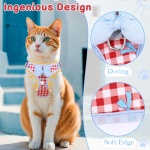 NCMAMA Cat Vest Harness and Leash Set for Walking Escape Proof, Adjustable Kitten Harness and Leash Set Breathable Mesh with Bow Harness for Kitty Puppy Bunny(Red Medium) - Image 5