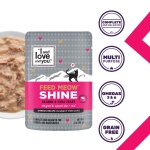 I and Love and You Feed Meow Wet Cat Food Toppers, Shine Formula with Salmon and Tuna, Omegas 3 and 6 for Healthy Skin and Coat, Grain Free, No Fillers, 3 Oz Pouches, 1 Pouch Trial Size - Image 7