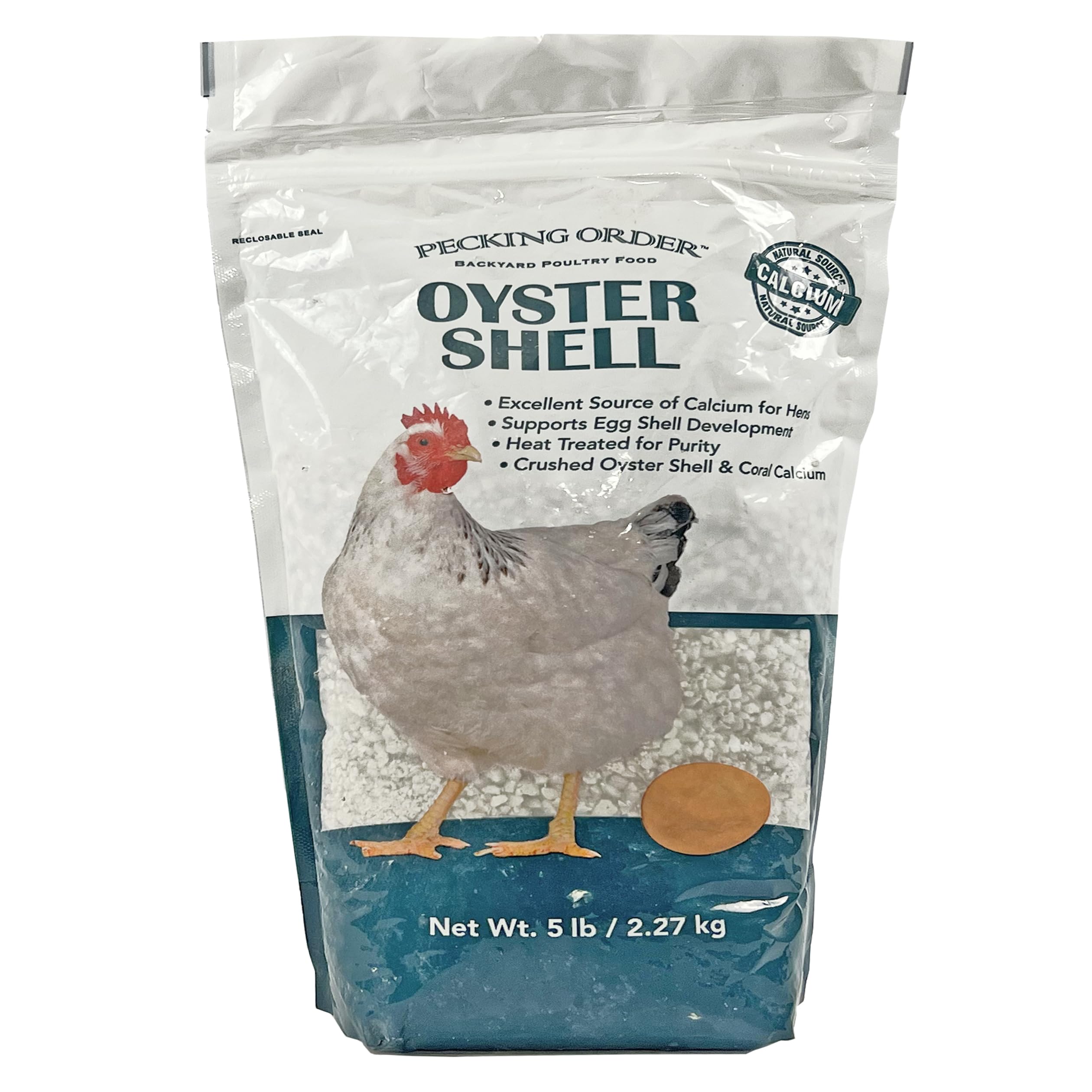 81E9qcw+CKL Pecking Order Oyster Shell - Calcium Supplement to Support Laying Hens and Strong Egg Shell Development (5 LB) - Image 1