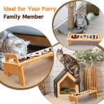 Elevated Cat Food Bowl, 3 Stainless Steel Raised Cat Bowls with Stand, 15°Tilted Cats Bowl for Small Dog, Cats Food and Water Bowl Set, Anti Vomitting, Whisker Fatigue and Dishwasher Safe (Natural) - Image 2