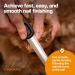 Fiskars Pet Nail File, Cat and Dog Nail File, Contoured Shape & SoftGrip Handle for Smooth Finishing, 7.25”, Orange/Black - Image 8