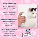 Professional Pet Grooming Spray for Kittens and Cats | All-Natural Scented Moisturizing Cat Detangler Spray | Kitten Conditioner Coat Shine Spray | Cat Grooming Supplies - Image 5