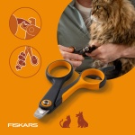 Fiskars Pet Small Pet Nail Clippers, Cat and Dog Nail Clippers, Precision Stainless Steel Blades & SoftGrip Handle, 4.25”, Orange/Black - Image 3