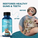 Cat Dental Care Supplement for Bad Breath, Tartar & Gum Support - Natural Cat Teeth Cleaning Oral Tablets Provide Eating & Gum Comfort, Teeth Wellness and Plaque Control, Tiny Dissolvable 400 Pills - Image 6