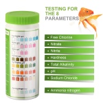 AAwipes 8-in-1 Aquarium Test Kit for Fish Tanks - Quick & Accurate Water Testing Strips for Aquariums & Ponds. Tests pH, Ammonia, Alkalinity, Hardness, Chlorine, etc. (K02-50) - Image 3