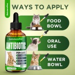 Cat Antibiotic for Infections, UTIs, Respiratory Moments, Cold, & Allergies | Antibiotics for Cats of All Ages & Breeds | Liquid Form | Natural Supplement with Chicken Flavor | 2 Oz - Image 5