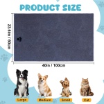 WOUSEDO Microfiber Dog Towels for Drying Dogs,40'' X 23.6'', Super Absorbent and Soft Pet Grooming Towel, Perfect Shower & Bath Supplies for Dogs(2-Pack Grey) - Image 7