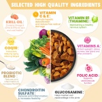 24-in-1 Dog Vitamins and Supplements 200 Ct Dogs Multivitamin Chewable Contain Chondroitin Probiotics Omega-3 Glucosamine for Dogs Skin Coat Heart Joint Gut Liver Brain Eyes Immune Support - Chicken - Image 6