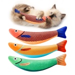 Potaroma Cat Toys Saury Fish, 3 Pack, Catnip Crinkle Sound, Soft and Durable, Interactive Kitten Kicker for Indoor Kitty Exercise 9.4 Inches for All Breeds