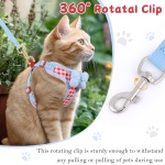 NCMAMA Cat Vest Harness and Leash Set for Walking Escape Proof, Adjustable Kitten Harness and Leash Set Breathable Mesh with Bow Harness for Kitty Puppy Bunny(Red Medium) - Image 4