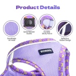 Rttochfy Cat Harness and Leash Set, Escape Proof Kitten Harness, Soft and Breathable Vest with Reflective Strip, Easy to Wear for Cats Walking and Traveling (Pink, S) - Image 5