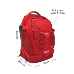 Kurgo G-Train Dog Carrier Backpack - Comfortable Travel Bag for Pets Up to 25 lbs - Waterproof Bottom - Multi-Compartment Pack - Dog Hiking Gear - Rugged Adventure Backpack - Red - Image 4
