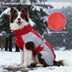 BECROWM Dog Coat Dogs Jacket Waterproof Reflective Adjustable Dog-Winter Coats for Small/Medium/Large Dogs Dachshund Coat-(Red, Medium) - Image 6