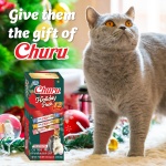 INABA Churu Cat Treats, Lickable, Squeezable Creamy Purée Cat Treat with Taurine & Green Tea Extract, 0.5oz Each Tube, 12 Tubes, Churu Spoon Holiday Variety Pack - Image 5